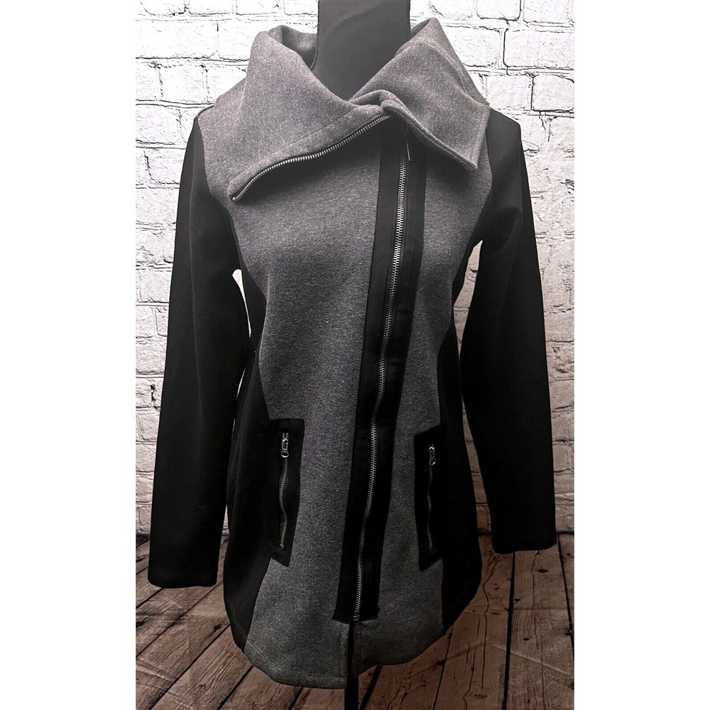 Nicole Miller New York Active Women's Small Asymmetrical‎ Moto Jacket